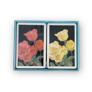 Vintage Hallmark Bridge Playing Cards Wild Flowers Two Decks Complete